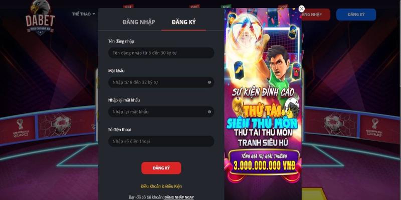 Quy trình đăng ký và tham gia chương trình đại lý Dabet